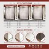 56"- 60" W×76" H Frameless Stainless Steel Bypass Shower Door and Two Towel Bars in Satin Brass and 3/8" (10mm) Certified Tempered Clear Glass. The Royal Series UKD01-6076-TT-SB