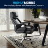 Flash Furniture Hercules Series High-Back Swivel LeatherSoft Office Chair, Ergonomic Executive Chair with Headrest and Adjustable Height, Black