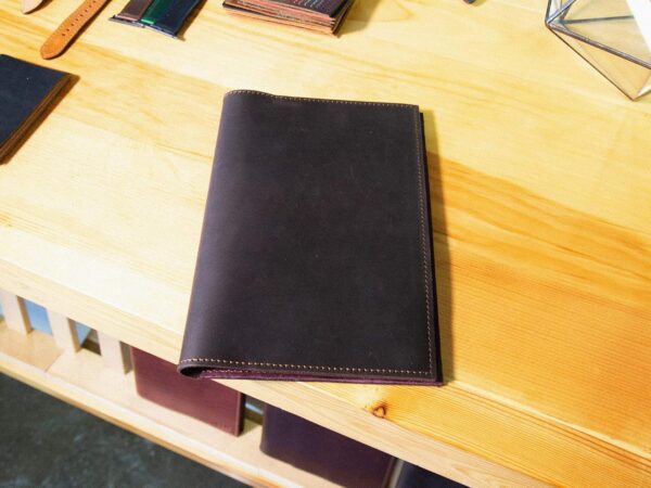 OleksynPrannyk Leather Notepad holder Legal Junior Notebook Padfolio Holder Business Gift
