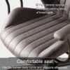 ovios Mid-Century Modern Home Office Chair, Suede Faux Leather Swivel Rolling Task Chairs with Padded Armrests, Comfy Mid-Back Computer Ergonomic Executive Armchair, Dark Grey