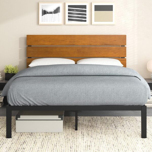 ZINUS Paul Platform Bed, Queen, Brown