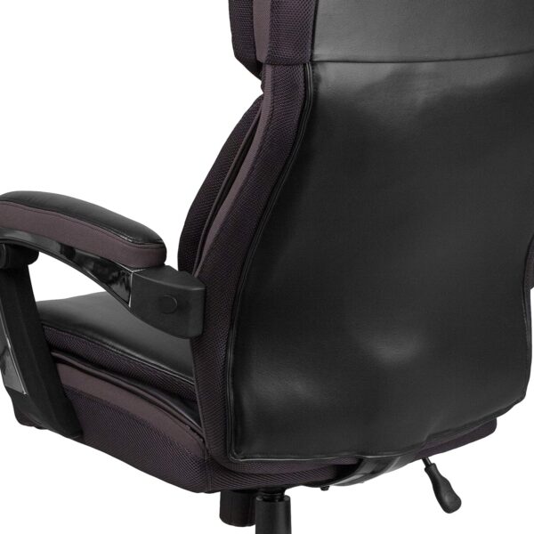 Flash Furniture Hercules Series High-Back Swivel LeatherSoft Office Chair, Ergonomic Executive Chair with Headrest and Adjustable Height, Black