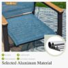 Sophia & William Patio Dining Set 5 Pieces, 4 Stackable Aluminum Textilene Dining Chairs with 37"x 37" Square Dining Table, Patio Table Chair Set for Outdoor Garden Lawn (Blue)