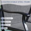 VICLLAX 5 Pieces Outdoor Dining Set, Patio Furniture Set of 4 Patio Swivel Dining Chairs and Square Patio Table with Storage Shelf, Dark Charcoal Chairs & Black Tabletop