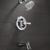 Delta Faucet Lahara 14 Series Single-Handle Tub and Shower Trim Kit, Shower Faucet with 5-Spray Touch-Clean Shower Head, Chrome T14438 (Valve Not Included)