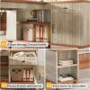 Tribesigns L-Shaped Executive Office Desk, 78.74" Large Computer Desk with Drawer and Lateral File Cabinet, Home Business Workstation Set with Storage Shelves, Walnut & Oak