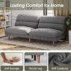Homall Futon Couch, Modern Futon Sofa Bed with Adjustable Backrest, Convertible Sleeper Sofa Bed for Small Apartments, Loveseat, Office (Corduroy, Grey)