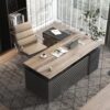 70.87IN Adjustable Heigh L Shaped Executive Desk w/7Cabinet Storage, Modern Computer Standing Home Office Desk w/Universal Charging Ports, Large Writing Table Business Workstation