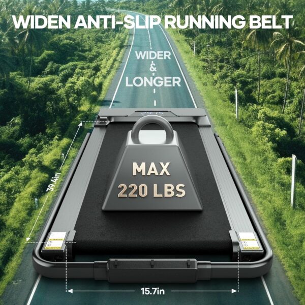 Walking Pad 2 in 1 Treadmills for Home 2.25HP Under Desk Treadmill Foldable Treadmill with Remote Control LCD Display Foldable Handrail 220LBS Weight Capacity for Walking Jogging Running