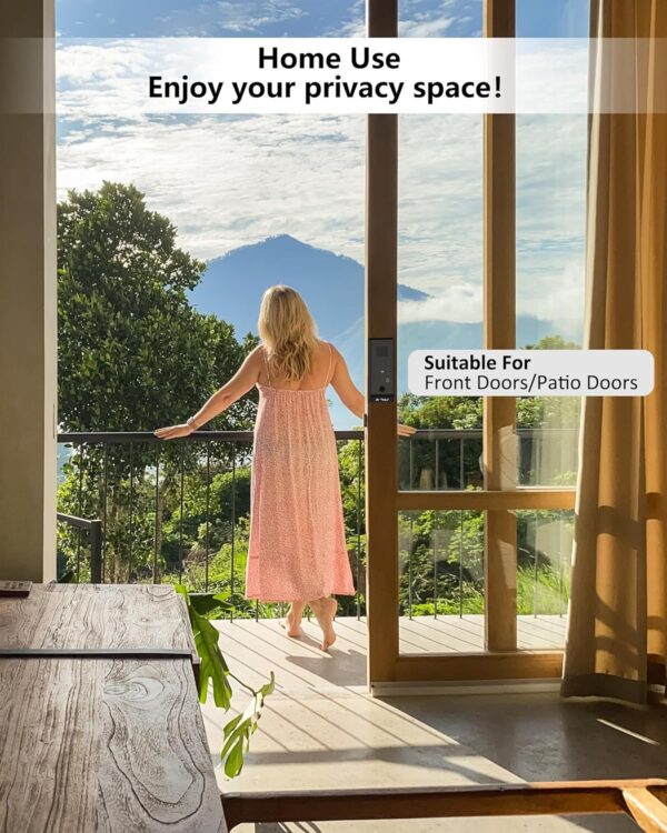 Sliding Glass Door Lock,LG2375 Sliding Door Locks for Glass Wooden Door,Biometric Fingerprint Keyboard Remote IC Card Smart Door Lock Security,Front Door,Patio,Home,Office,Hotel