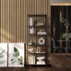 94"" L x 24"" W Acoustic Wood Wall Paneling, Decorative Sound Proof Panels for Walls and Ceilings, 3D Slat Wood Wall Panels (Set of 10) (American Oak), ACP10