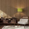 94"" L x 24"" W Acoustic Wood Wall Paneling, Decorative Sound Proof Panels for Walls and Ceilings, 3D Slat Wood Wall Panels (Set of 10) (American Oak), ACP10