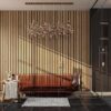 94"" L x 24"" W Acoustic Wood Wall Paneling, Decorative Sound Proof Panels for Walls and Ceilings, 3D Slat Wood Wall Panels (Set of 10) (American Oak), ACP10