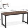 Tribesigns Computer Desk, 55 inch Large Office Desk Computer Table Study Writing Desk Workstation for Home Office, Rustic Brown