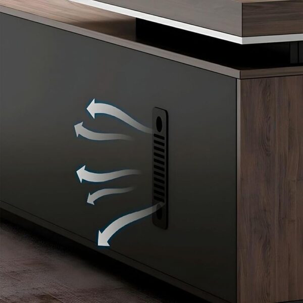 L-Shape Office Executive Desk, Wood Computer Desk with Drawers and Storage, Home Office Desks, Wood Executive Desks L Shape, Office Furniture (Right, 87" L x 63" W x 30" H)