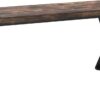 Tribesigns Writing Computer Desk, 55 inch Heavy Duty Study Desk with Z-Shaped Metal Leg, Modern Simple Home Office Computer Desk, Rustic Brown