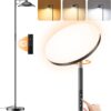 36W Bright Floor Lamps for Living Room, 2 in 1 LED Torchiere Floor Lamps, Standing Lamp for Bedroom, Tall Floor Lamp for Office, Black Modern Reading Lamp