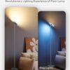 Bright Floor Lamp,42W 3700LM LED Torchiere Floor Lamps for Living Room, 71in. Modern Tall Standing Light with Remote,Color & Brightness Dimmable Sky Light,1/2/3H Timer for Bedroom,Office(Gray)