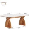 Tribesigns 71 Inch Executive Desk, Large Office Computer Desk with Heavy Duty Legs, Modern Simple Laptop Desk Study Writing Table Business Furniture for Home Office (White/Brown)
