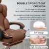 HDHDBA Executive Office Chair High Back Adjustable Home Computer Chairs Big and Tall Desk Chair Back Support Swivel PU Leather Chair with Lumbar Support