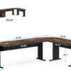 Tribesigns 83" L-Shaped Executive Desk, Large Office Desk with 3-Drawer Mobile File Cabinet, Industrial Corner Computer Desk with Storage Drawers, Business Furniture Desk Workstation for Home Office
