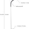 Brightech Litespan - Bright LED Floor Reading Lamp for Over Chair Crafts and Reading, Estheticians' Light for Lash Extensions, Adjustable Standing Lamp for Living Room, Bedroom, Office - White