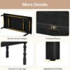 Tribesigns Large Executive Office Desk, 62.2-Inch Farmhouse Modern Computer Desk, Mid Century Study Writing Table Workstations Business Office Furniture with Carved Turned Legs (Black)