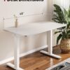 SANODESK Standing Desk Height Adjustable Electric Stand up Desk 48x24 Inches Sit Stand Home Office with Splice Board, White Frame/White Top