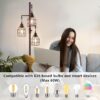 9MMML Floor Lamp for Living Room, Farmhouse Industrial Dimmable Floor lamp, 3 Lights Metal Cage Tree Standing Lamp,68", 3Pcs LED Bulbs Included