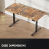 Electric Standing Desk with 3-Piece Board, 71 Inch Height Adjustable Large Desk with Power Outlets, Sit Stand Table, Writing Computer Desk for Home, Office, Workstation, Rustic Brown