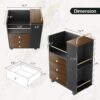 Home Office Furniture Set, 70" Electric Standing Desk with 2 Wide File Cabinet, AC/USB, Mobile File Cabinet with Lockable Wheels, Furniture Set with Multiple Functions,Black Walnut