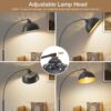 Arc Floor Lamps for Living Room, 71" Modern Standing Lamp with Adjustable Lamp Head, Black Tall Lamp with Foot Switch, Arched Reading Light for Bedroom, Office, 9W 3 Color Temperatures Bulb Included