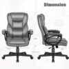 JUMMICO Executive Office Chair High Back Managerial Home Desk Chair, Adjustable Swivel Computer PU Leather Chair with Lumbar Support (Gray)