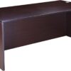 Boss Office Products Holland 71" Executive Desk and Credenza with 2 File Storage Pedestal and Hutch, Mocha