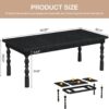 Tribesigns Large Executive Office Desk, 62.2-Inch Farmhouse Modern Computer Desk, Mid Century Study Writing Table Workstations Business Office Furniture with Carved Turned Legs (Black)