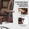 Big and Tall Ergonomic Office Chair 450LBS with Foot Rest, High Back PU Leather Executive Chair with Adjustable Padded Armrests, Lumbar Support for Home or Work, Heavy Duty Computer Chair, Brown