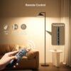 36W Bright Floor Lamps for Living Room, 2 in 1 LED Torchiere Floor Lamps, Standing Lamp for Bedroom, Tall Floor Lamp for Office, Black Modern Reading Lamp