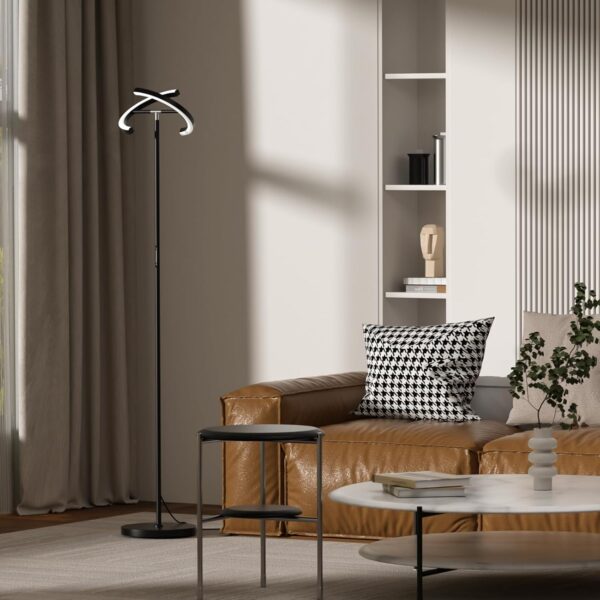 Floor Lamps for Living Room,SIBRILLE Modern Stepless Dimmable Standing Lamp 3000-6000K,22W LED Rotatable Reading Standing Light,Touch&Remote Control Uplighter Floor Lamp for Living Room Bedroom Office