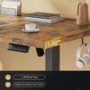 Electric Standing Desk with 3-Piece Board, 71 Inch Height Adjustable Large Desk with Power Outlets, Sit Stand Table, Writing Computer Desk for Home, Office, Workstation, Rustic Brown