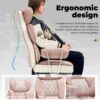 COMHOMA Big and Tall Office Chair, High Back Leather Gaming Chair with Footrest, Executive Ergonomic Office Chairs with Pocket Spring Lumbar Support and with Outward Fixed Soft Armrests