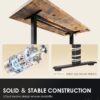 Electric Standing Desk with 3-Piece Board, 71 Inch Height Adjustable Large Desk with Power Outlets, Sit Stand Table, Writing Computer Desk for Home, Office, Workstation, Rustic Brown
