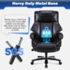 Big and Tall Office Chair 650lbs Heavy Duty Executive Chair with Adjustable Lumbar Support, Wide Seat, Ergonomic High-Back Leather Desk Chair for Heavy People