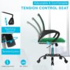 Home Office Chair Ergonomic Desk Chair Mesh Computer Chair with Lumbar Support Armrest Executive Rolling Swivel Adjustable Mid Back Task Chair for Women Adults,Green