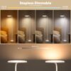 36W LED Floor Lamp, Super Bright Standing Lamp, Modern Stepless Dimmable Torchiere Tall Lamp with Remote Control, 350°Rotating Head Reading Floor Lamp for Living Room, Bedroom, Office - White