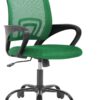 Home Office Chair Ergonomic Desk Chair Mesh Computer Chair with Lumbar Support Armrest Executive Rolling Swivel Adjustable Mid Back Task Chair for Women Adults,Green