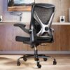 Ergonomic Office Chair - X-Shaped Computer Desk Chairs Comfy, Mesh High-Back Gaming Chair with Adjustable Lumbar Support, Executive Task Chair for Adults, Comfortable for Long Hours
