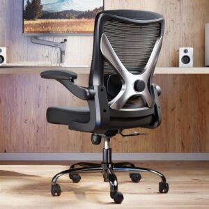 Ergonomic Office Chair - X-Shaped Computer Desk Chairs Comfy, Mesh High-Back Gaming Chair with Adjustable Lumbar Support, Executive Task Chair for Adults, Comfortable for Long Hours
