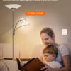 Bright Floor Lamp, Standing Lamp with Remote & Wall Switch, 60 Lighting Effects, Adjustable Torchiere Corner Light for Living Room, Bedroom, Office. Perfect for Reading & Ambiance