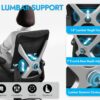 Ergonomic Office Chair - X-Shaped Computer Desk Chairs Comfy, Mesh High-Back Gaming Chair with Adjustable Lumbar Support, Executive Task Chair for Adults, Comfortable for Long Hours