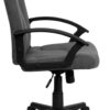Flash Furniture Garver Mid-Back Gray Fabric Executive Swivel Office Chair with Nylon Arms